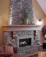 Stone Fireplace Mantel Shelf